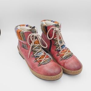 Colorful ankle boots